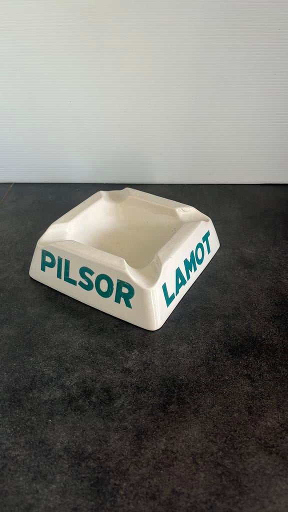 Vintage asbak Pilsor Lamot, Ophalen, Gebruikt, Gebruiksvoorwerp