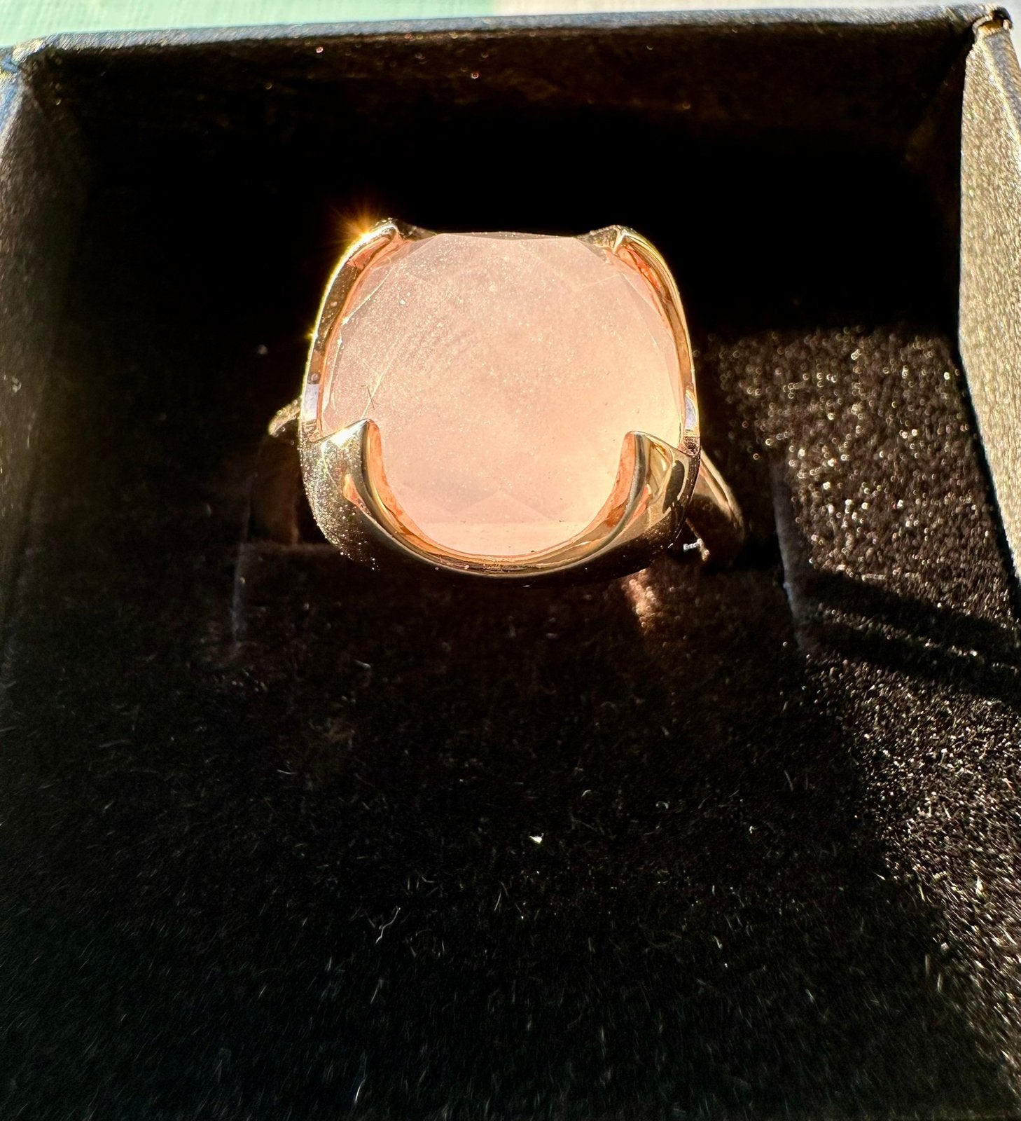 Ring met lichtroze steen, Bijoux, Sacs & Beauté, Bagues, Enlèvement, Neuf, Rose