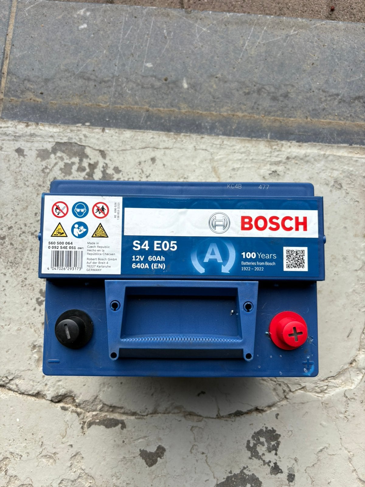 Accu Batterij Bosch S4 E05 12V 60Ah 640A — EFB Start/Stop, Auto-onderdelen