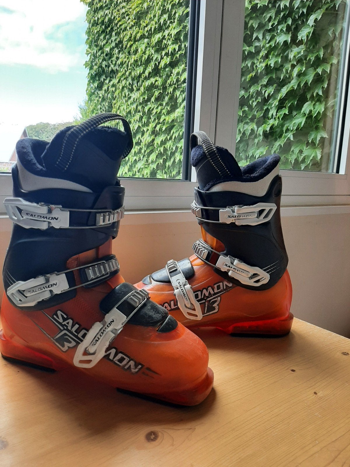 Skischoenen, Solomon oranje, schoenmaat 40, skimaat 25,5, Sports & Fitness, Ski & Ski de fond, Enlèvement