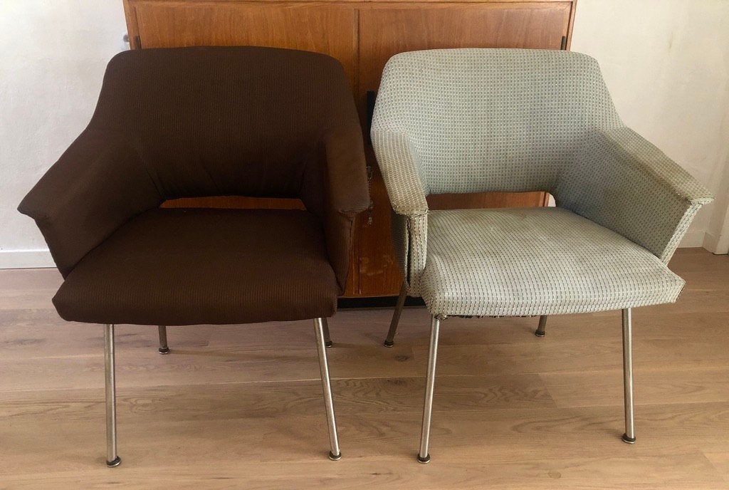 paar fauteuils, Ophalen, Gebruikt, Minder dan 75 cm, Vintage