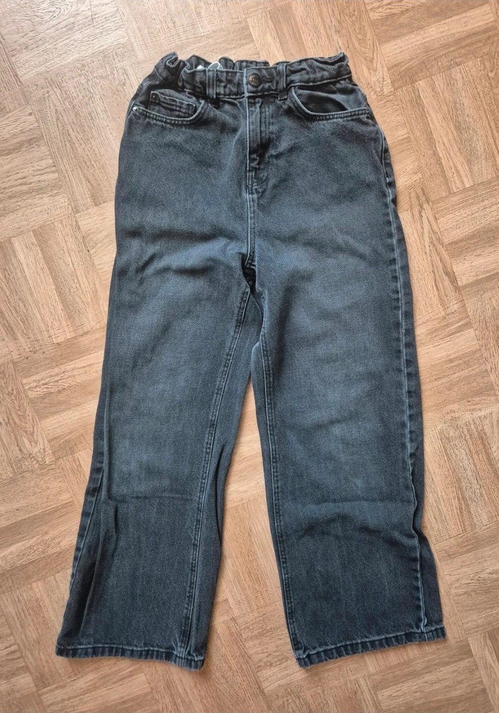 Jean wide leg noir 12ans, Enlèvement ou Envoi, Comme neuf, Fille, Pantalon