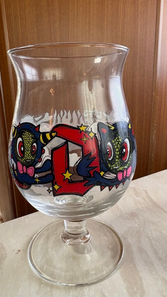 Verre à bière Duvel Loes Van Delft, Collections, Enlèvement ou Envoi, Neuf, Verre ou Verres, Duvel