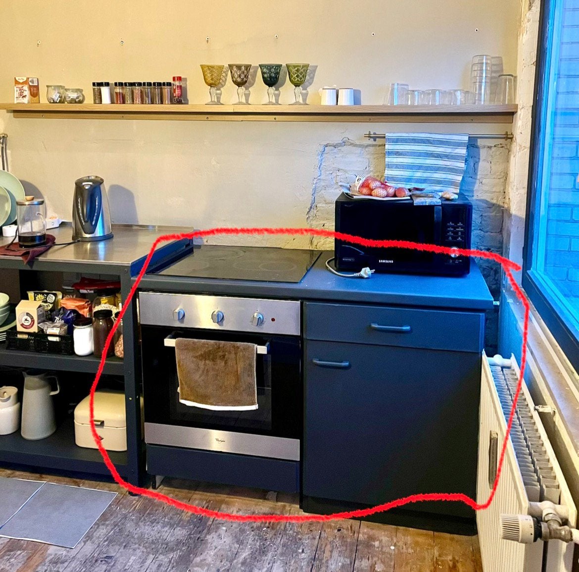 Meuble de cuisine avec Whirlpool, Maison & Meubles, Enlèvement, Comme neuf