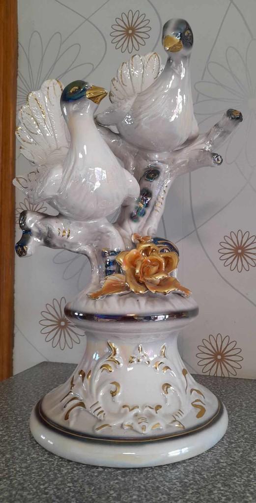 Beeld van 2 duiven "Capodimonte", Enlèvement ou Envoi, Comme neuf, Animal