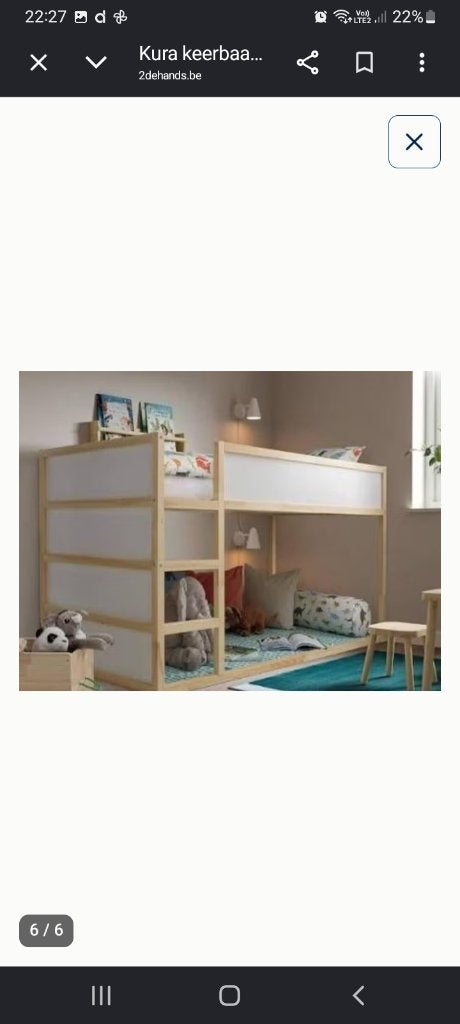 Kura hoogslaper ikea, Ophalen, Gebruikt, Hoogslaper