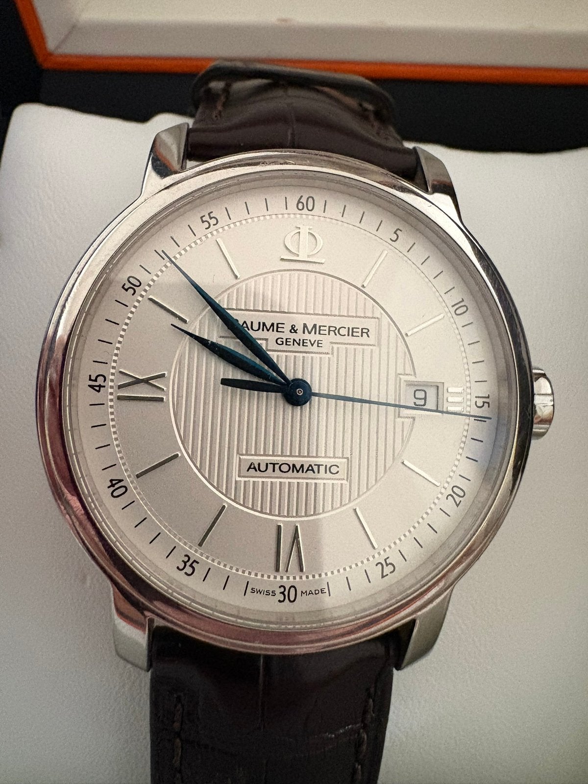 Baume & Mercier Classima automatic, Montre-bracelet, Autres marques, Enlèvement ou Envoi, Cuir