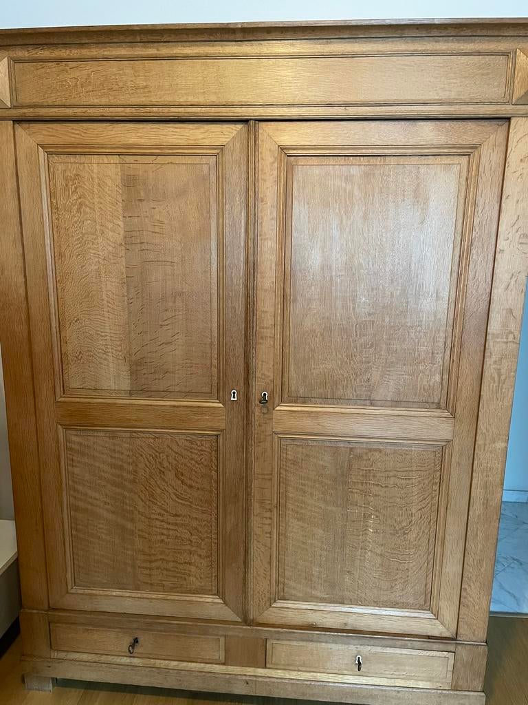 Garde robe en chêne massif, Maison & Meubles, 150 à 200 cm, Enlèvement, Utilisé, 200 cm ou plus