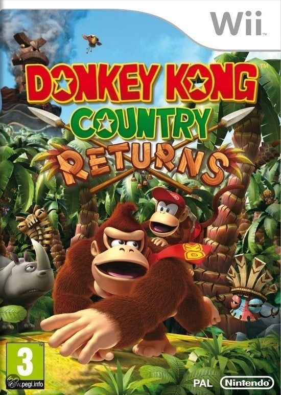 Donkey Kong Country Returns (sans livret), Enlèvement ou Envoi, 1 joueur, Utilisé, À partir de 3 ans