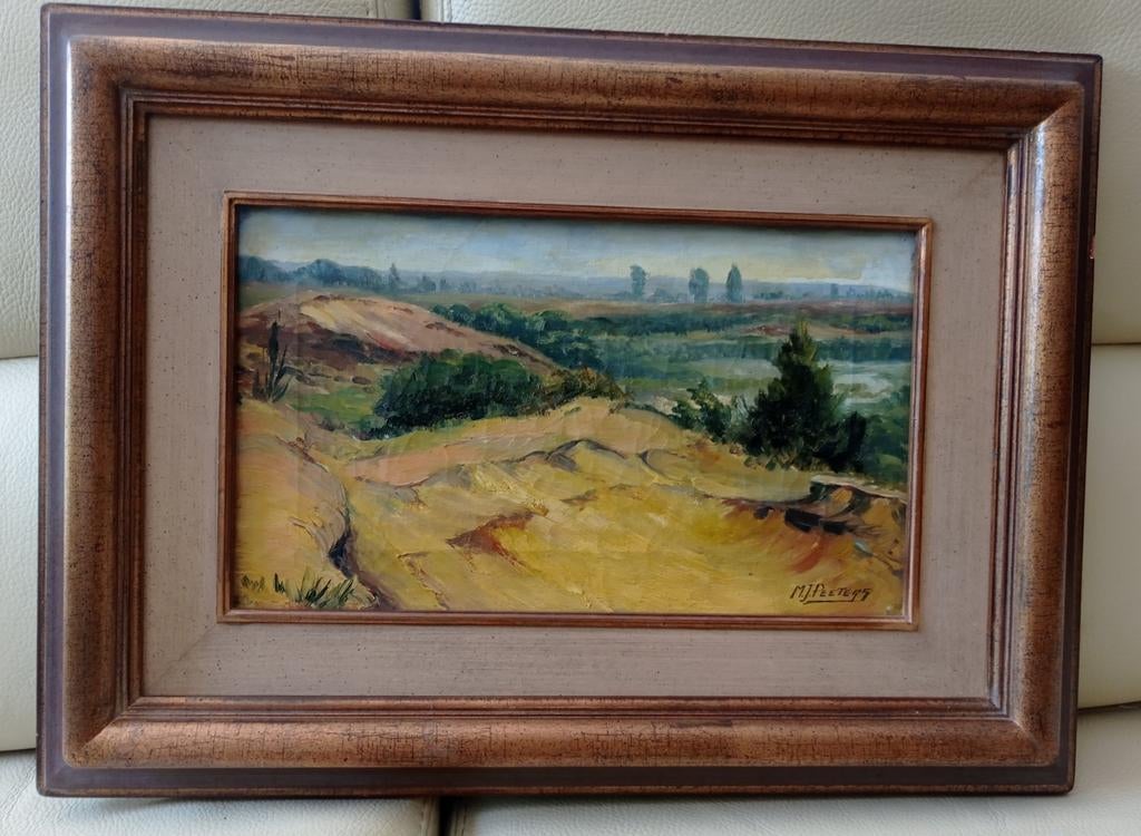 Huile sur toile peinture artiste Peeters MJ encadrée