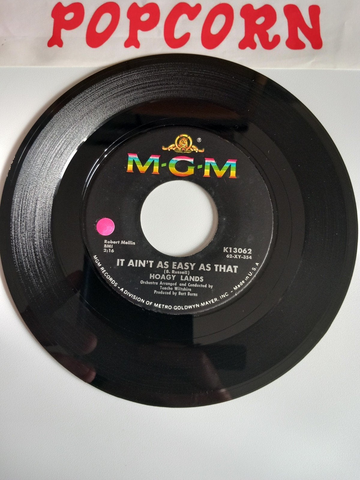 HOAGY LANDS. POPCORN USA 45T, Ophalen of Verzenden