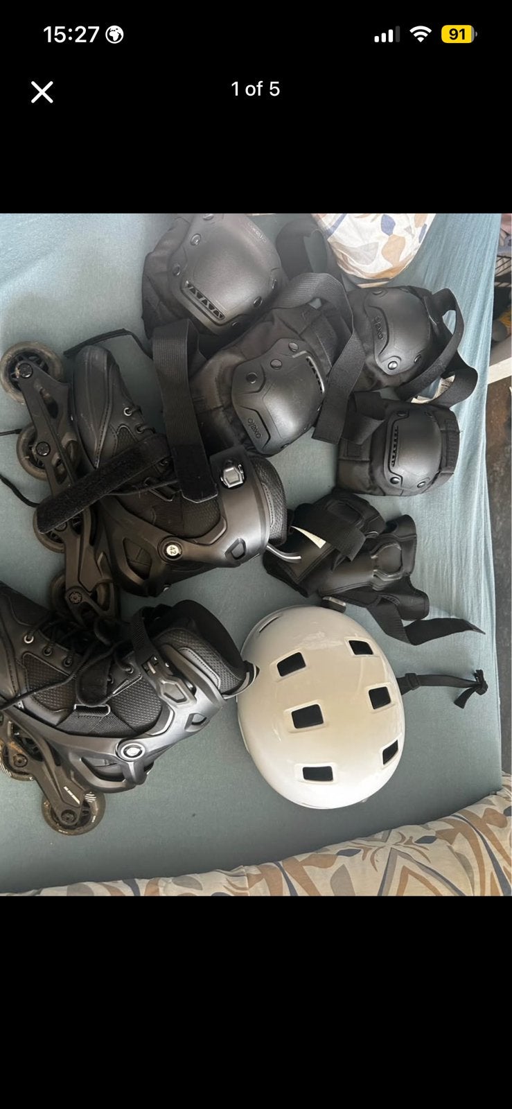 Rolschaatsen en bescherming, Autres marques, Rollers 4 roues en ligne, Réglable, Comme neuf