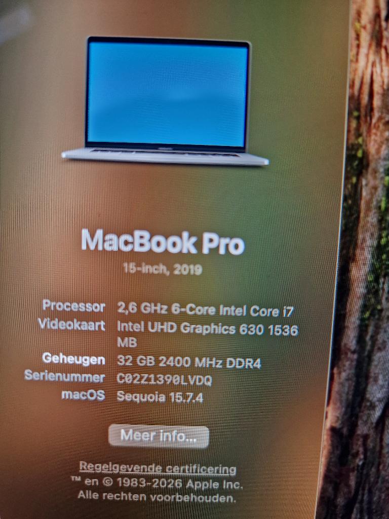 Macbook pro 15 inch, 2019, 32gb ram,.., MacBook Pro, 32 GB, 512 GB, Comme neuf