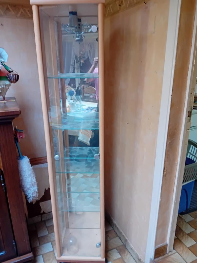 Vitrine, Maison & Meubles, 25 à 50 cm, Avec porte(s), Verre, Utilisé