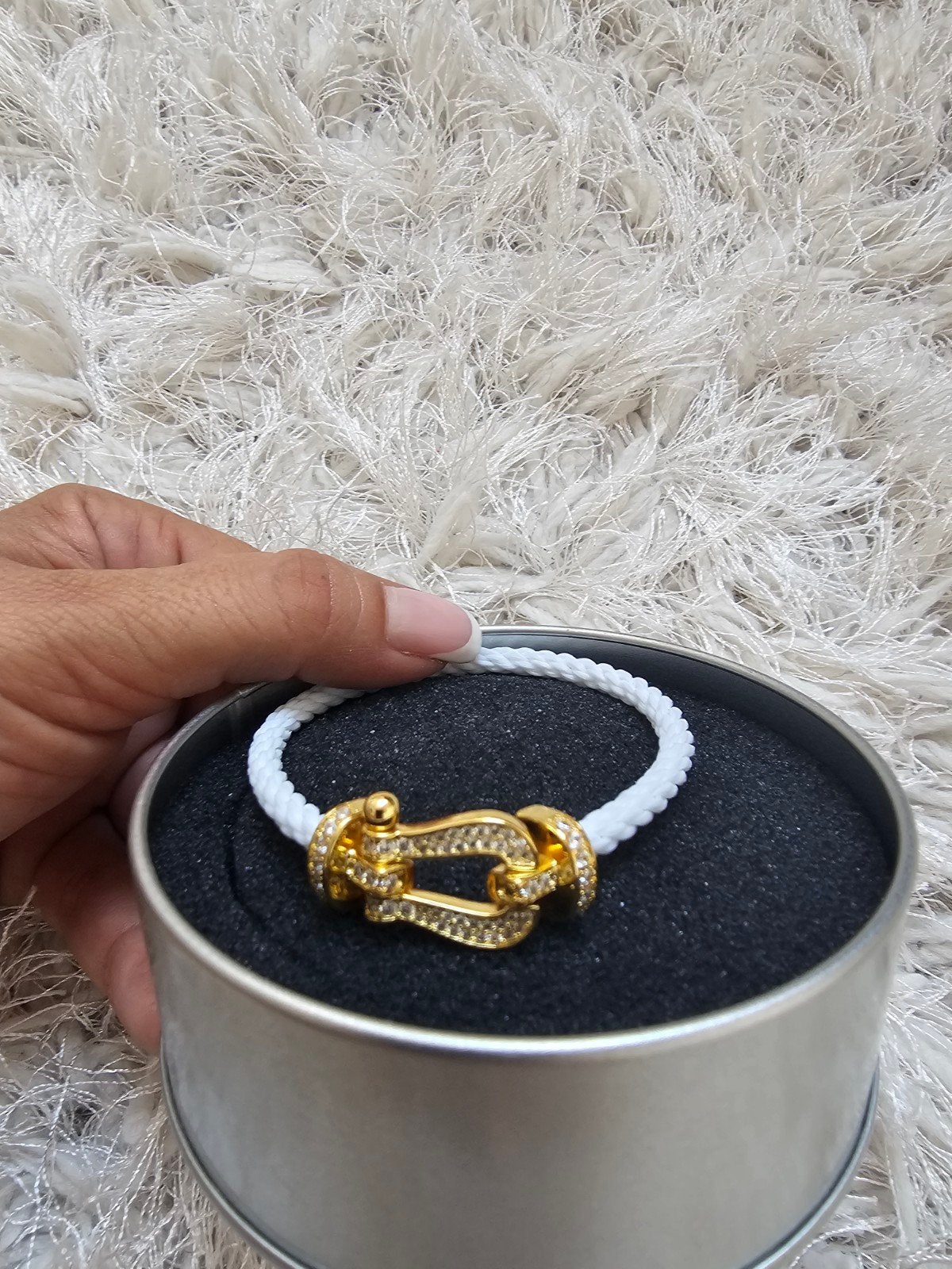 Elegante witte armband met zirkonia – Nieuw, Verzenden, Nieuw