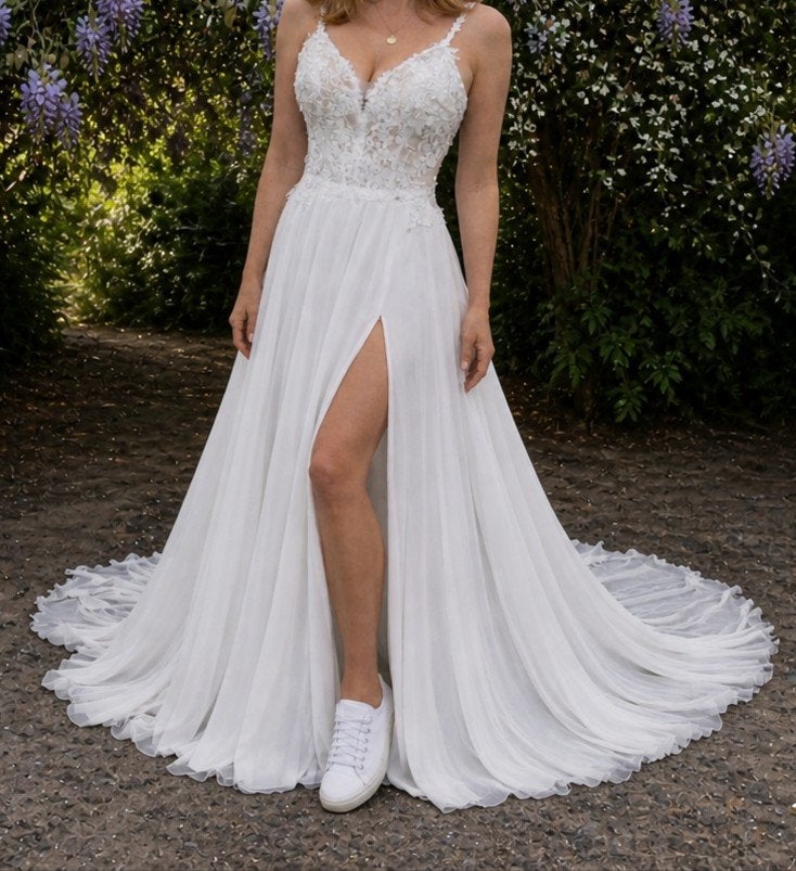 mooi, elegant trouwkleed 40/42, Vêtements | Femmes, Vêtements de mariage & Accessoires de mariage, Enlèvement ou Envoi, Comme neuf