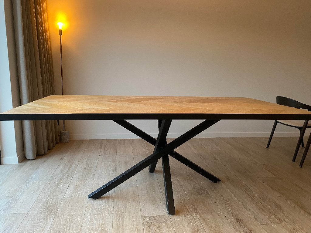 Eettafel, Huis en Inrichting, Ophalen, 100 tot 150 cm, 200 cm of meer, Zo goed als nieuw