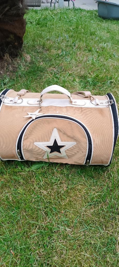 Sac de voyage Flamingo Star - beige/blanc - 45x31x27 cm, Animaux & Accessoires, Boîtes de transport, Enlèvement ou Envoi, Utilisé