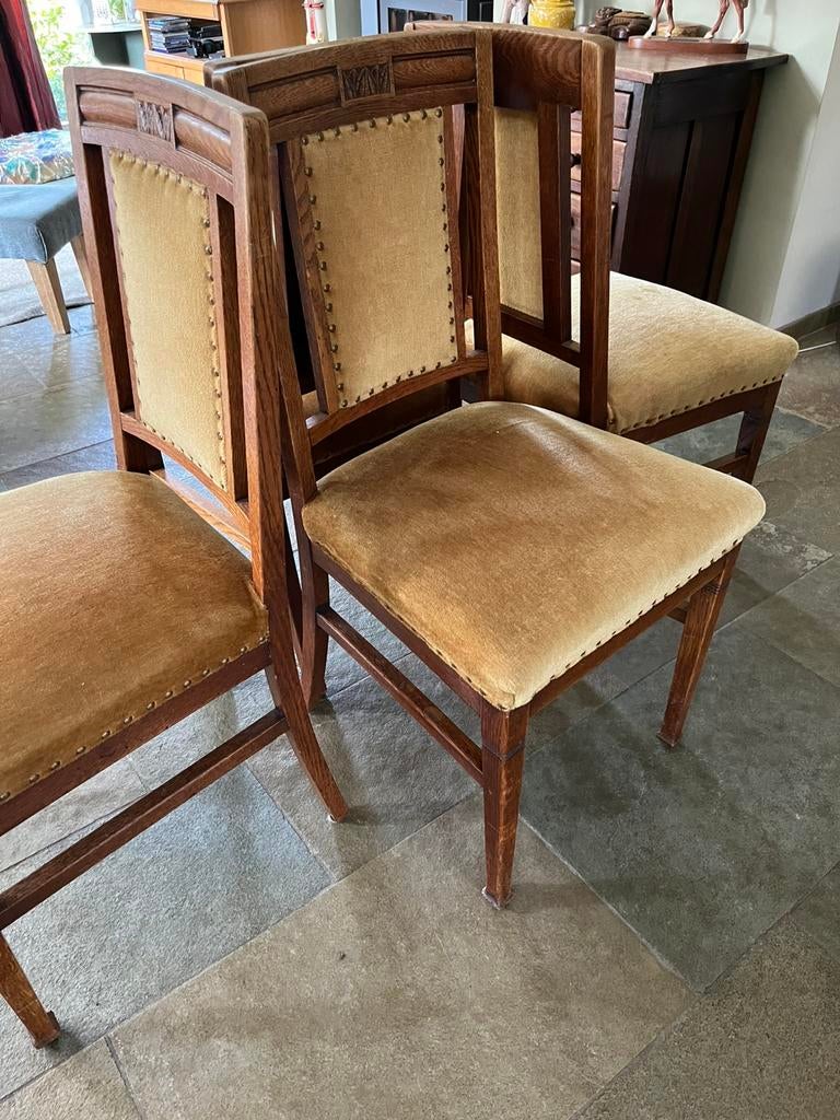 Eetkamerstoelen (nostalgische), Vintage grootmoederstijd, Brun, Enlèvement, Utilisé