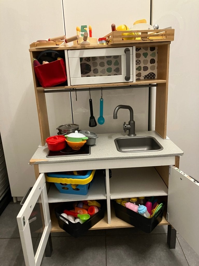 speelkeukentje met accessoires, Kinderen en Baby's, Ophalen, Gebruikt, Hout, Speelkeuken-accessoire
