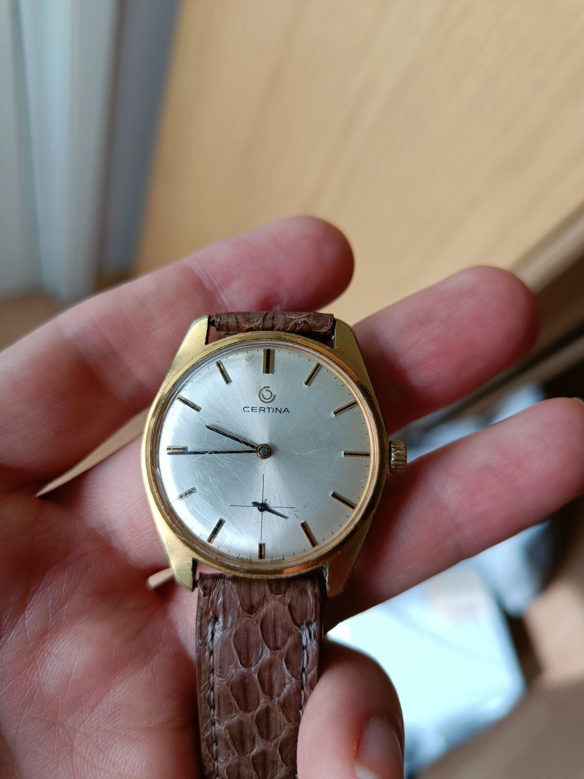 certina handopwinder, Montre-bracelet, Autres marques, Acier, Avec bracelet