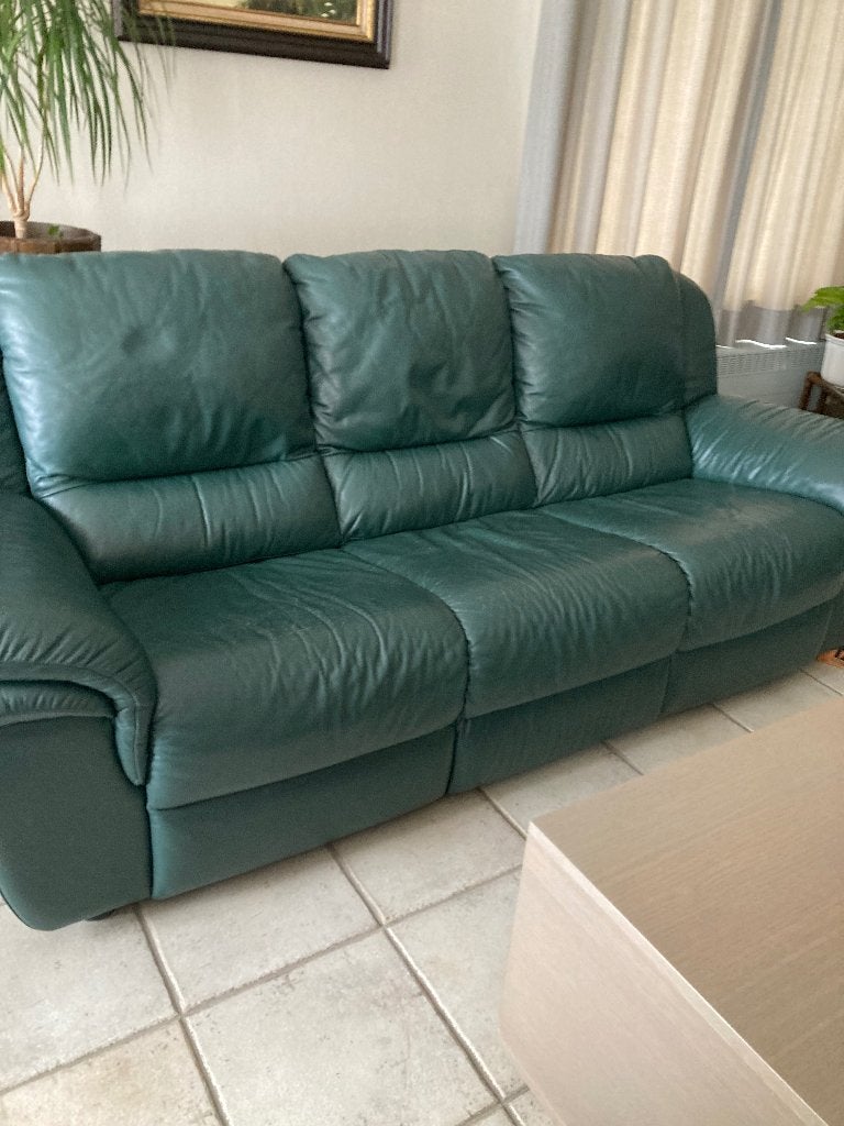 1 zachte driezit zetel, Huis en Inrichting, Zetels | Zetels, Ophalen, 100 tot 125 cm, Driepersoons, Leer