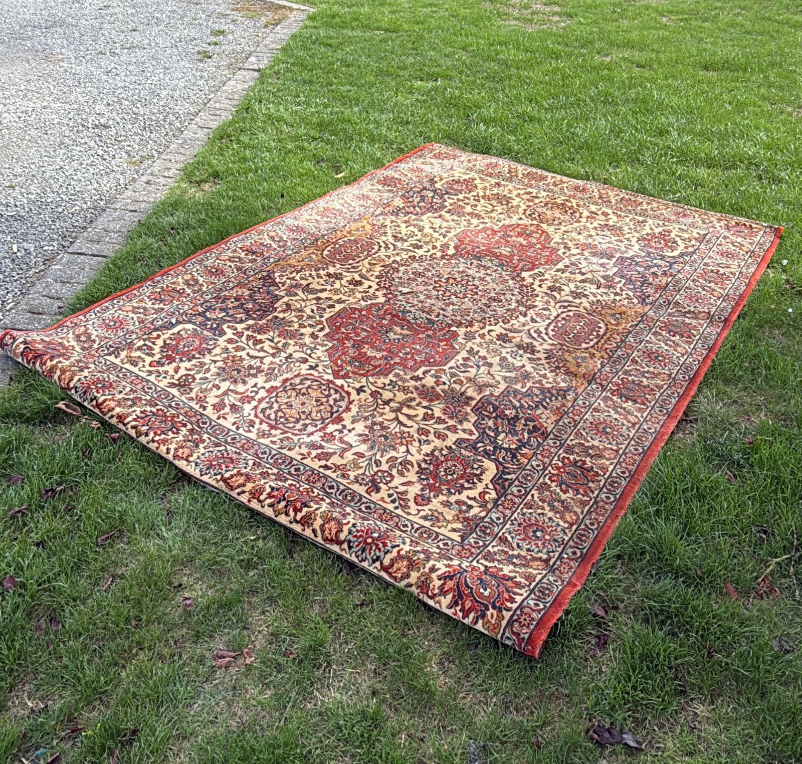 Tapis oriental vintage — 200 x 300 cm, Maison & Meubles, Ameublement | Tapis & Moquettes, Enlèvement, Comme neuf, Beige