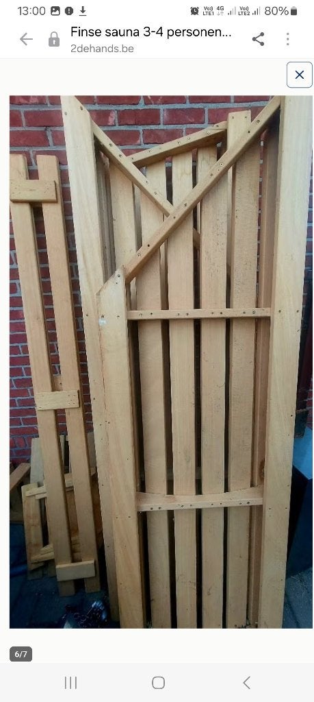 Sauna merk Erk, Sport en Fitness, Sauna, Gebruikt, Complete sauna, Fins of Traditioneel, Ophalen
