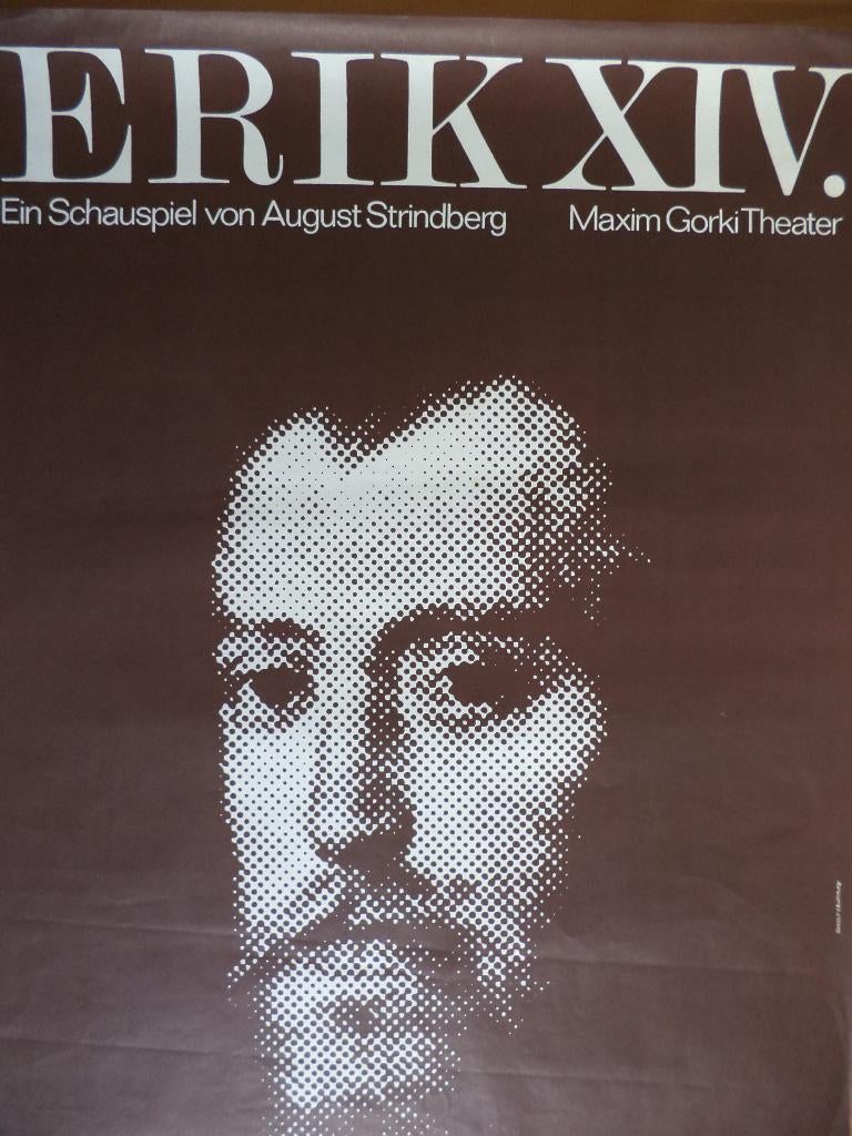 1973 XL originele theaterposter voor het toneelstuk Erik XIV, Antiek en Kunst, Kunst | Litho's en Zeefdrukken, Ophalen