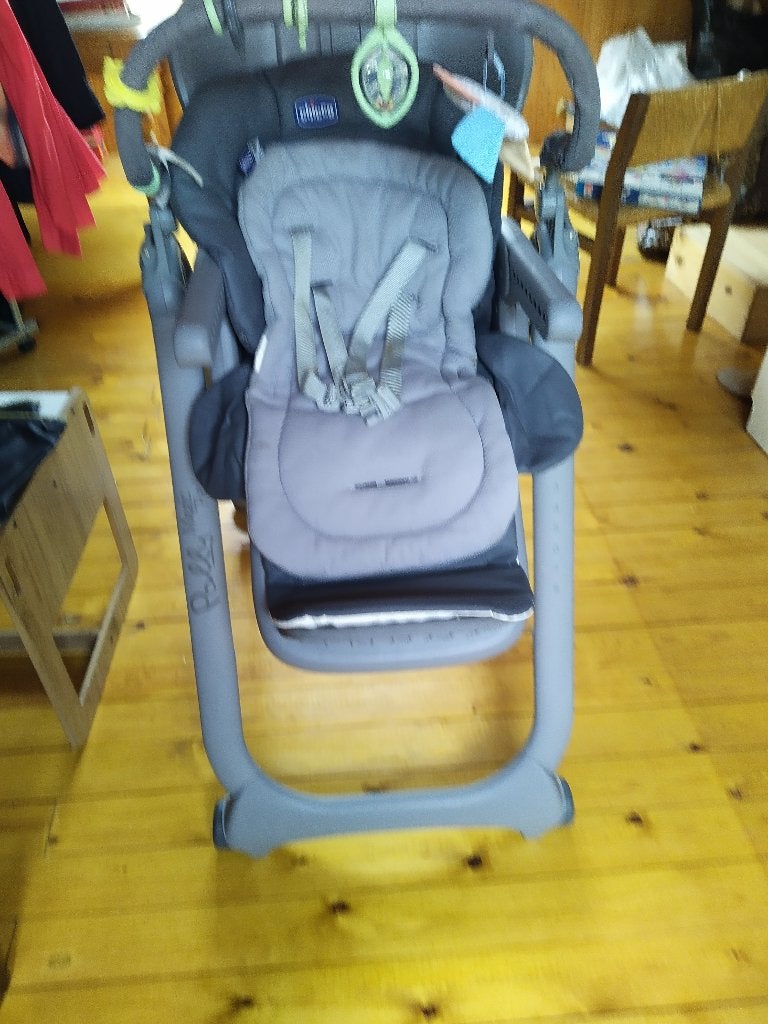 Chicco | Fauteuil Polly Magic Relax Graphite pour enfant, Enfants & Bébés, Enlèvement, Utilisé, Plateau amovible
