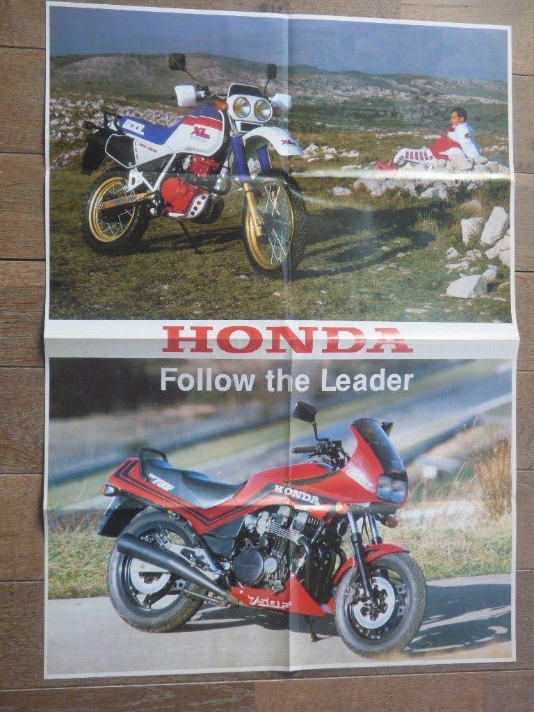 HONDA CBX 750 F & XL 600 L POSTER 1984, Motoren, Ophalen of Verzenden, Honda