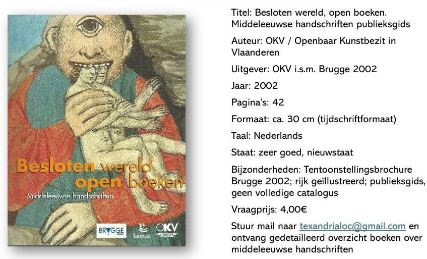 over middeleeuwse handschriften in abdij Ter Duinen, Antiek en Kunst, Ophalen of Verzenden