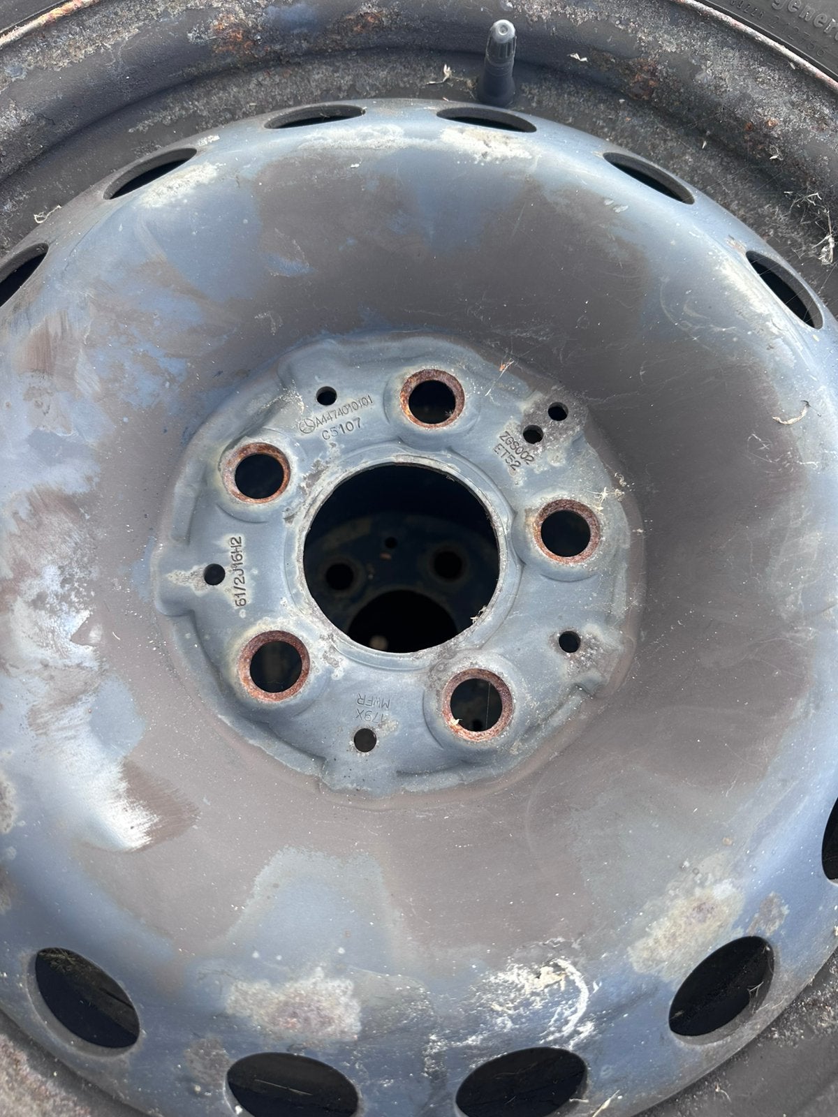 4x originele Mercedes Vito W447 stalen velgen 16” 5x112 ET52, Enlèvement, Utilisé