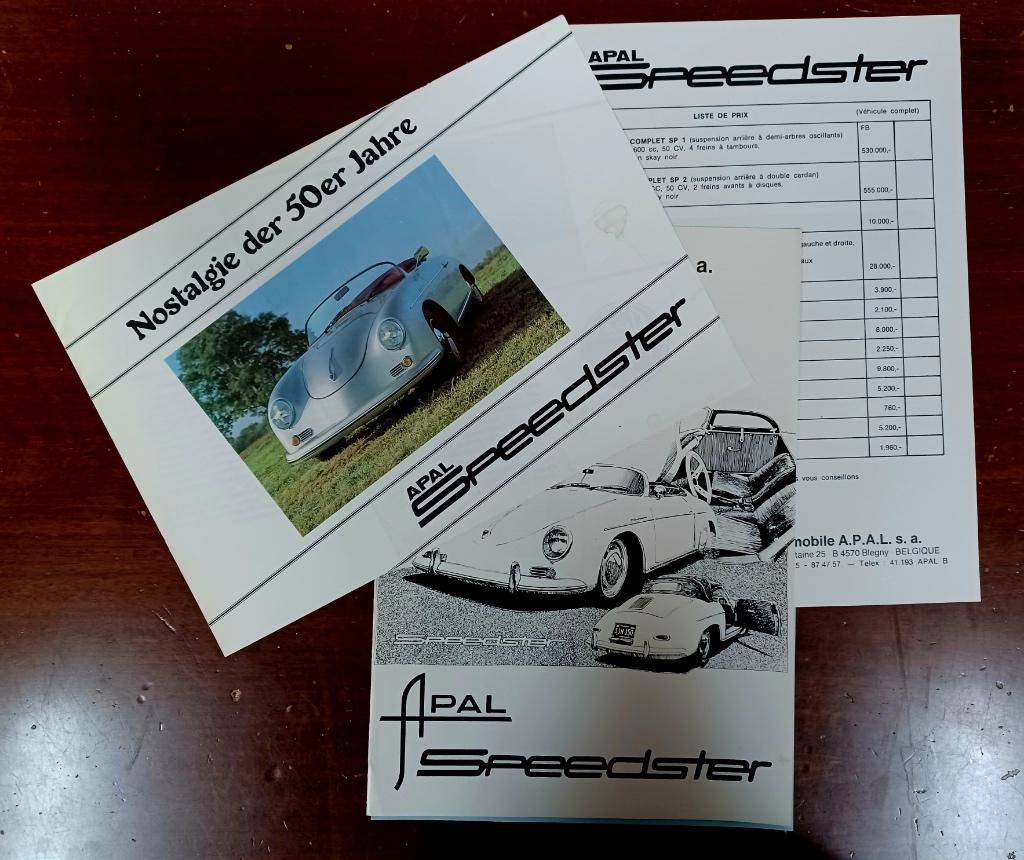 Brochures sur le Speedster Apal (1984), Enlèvement ou Envoi, Utilisé, Autres marques