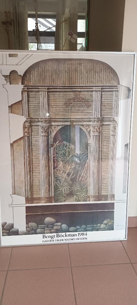 2 witte kaders met glas, Ophalen, Gebruikt, Foto of Poster, 75 cm of meer