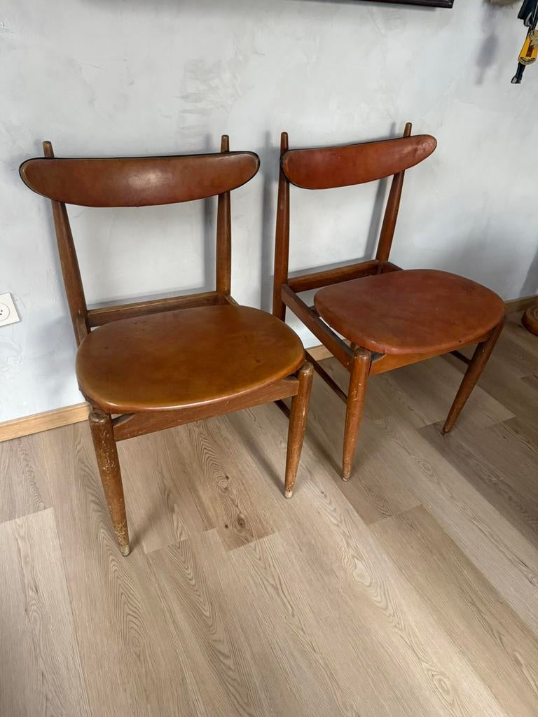 Deense vintage retro design stoelen jaren 50-60, Huis en Inrichting, Ophalen, Zo goed als nieuw