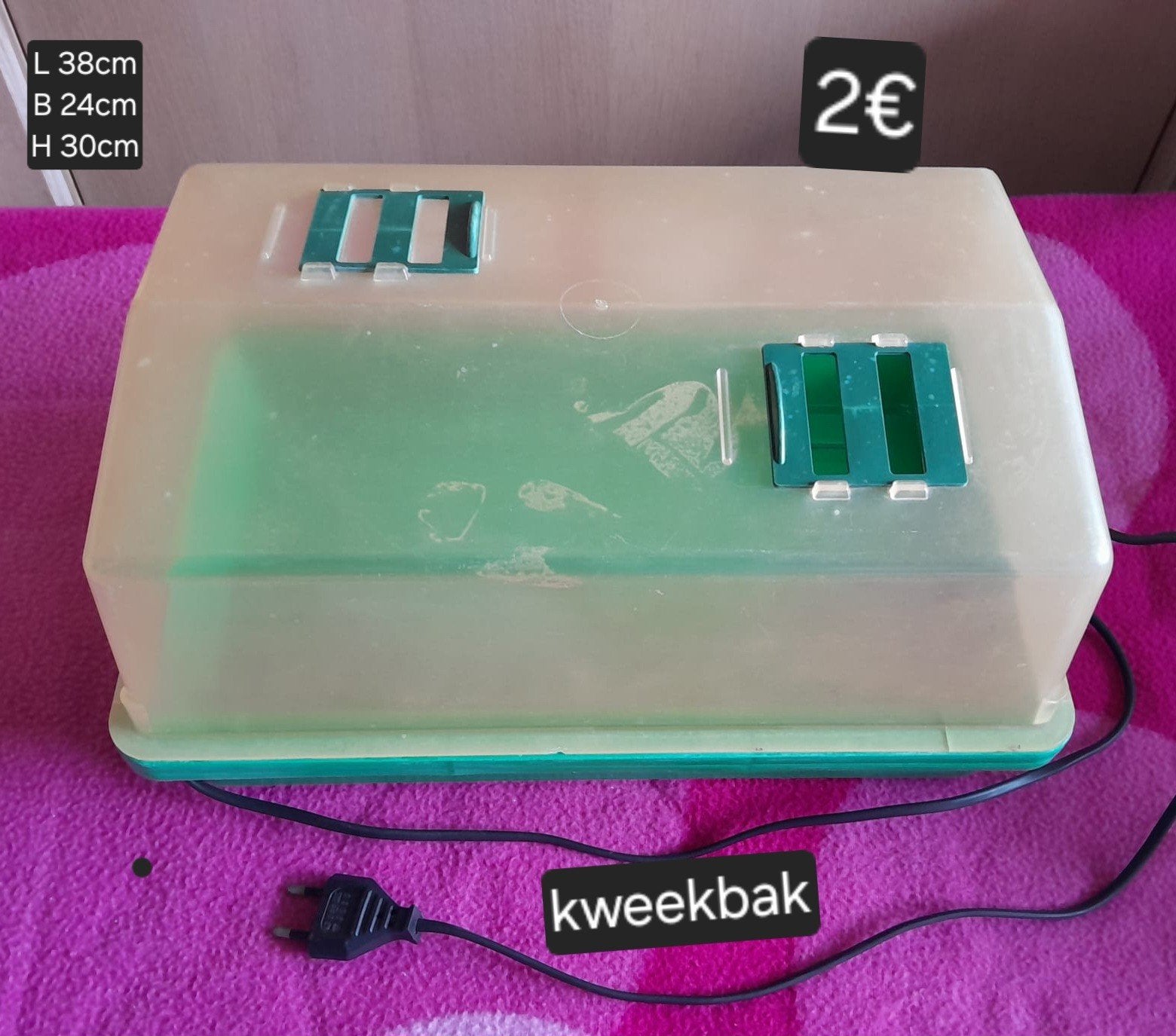 Kweekbak, Ophalen, Kweekbak