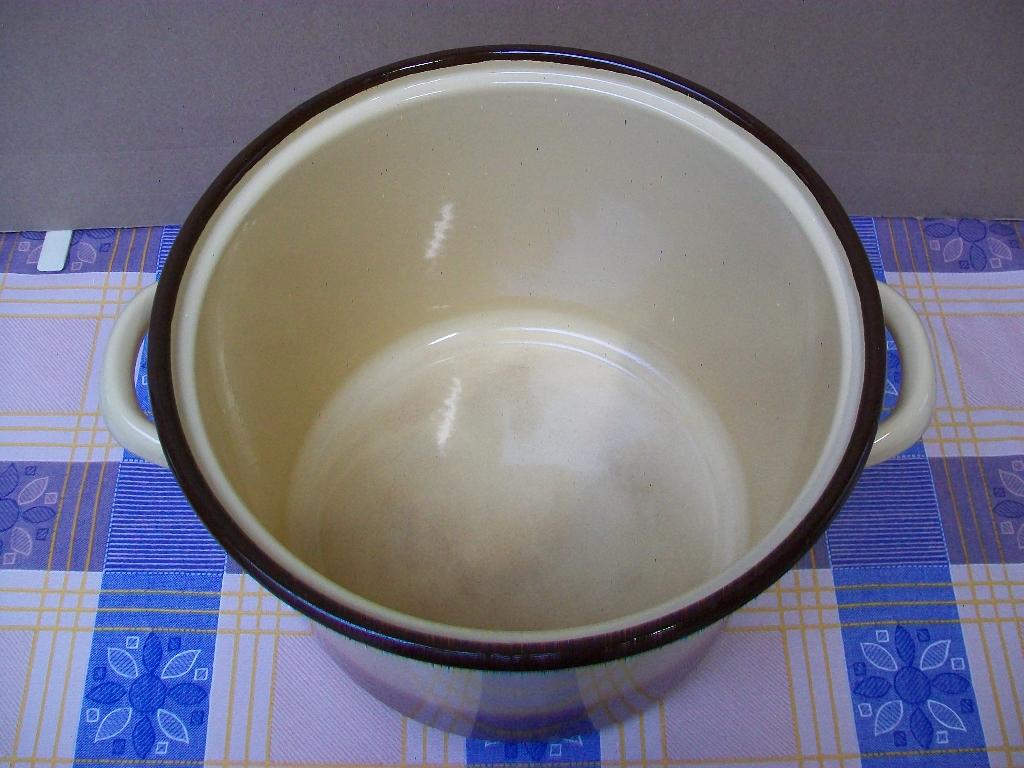 Email Kookpot met Deksel Emaille Kookpan - Vintage Retro, Huis en Inrichting, Ophalen of Verzenden, Gebruikt, Overige materialen