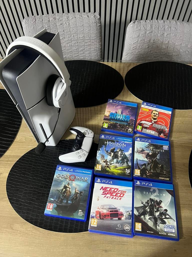PS5 1TB + 7 Games + Controller + Headset | Compleet pakket!, Games en Spelcomputers, Spelcomputers | Sony PlayStation 5, Ophalen