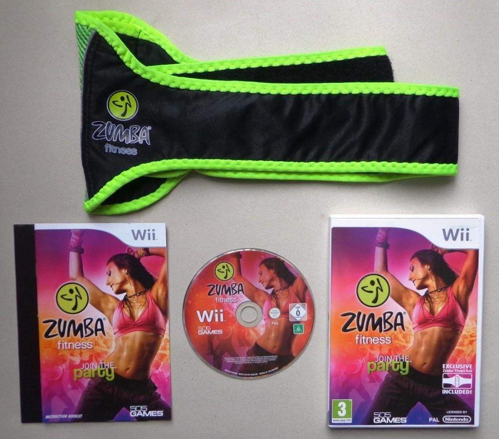 Zumba Fitness Join the Party + Riem voor de Nintendo Wii, Games en Spelcomputers, Ophalen of Verzenden, Zo goed als nieuw