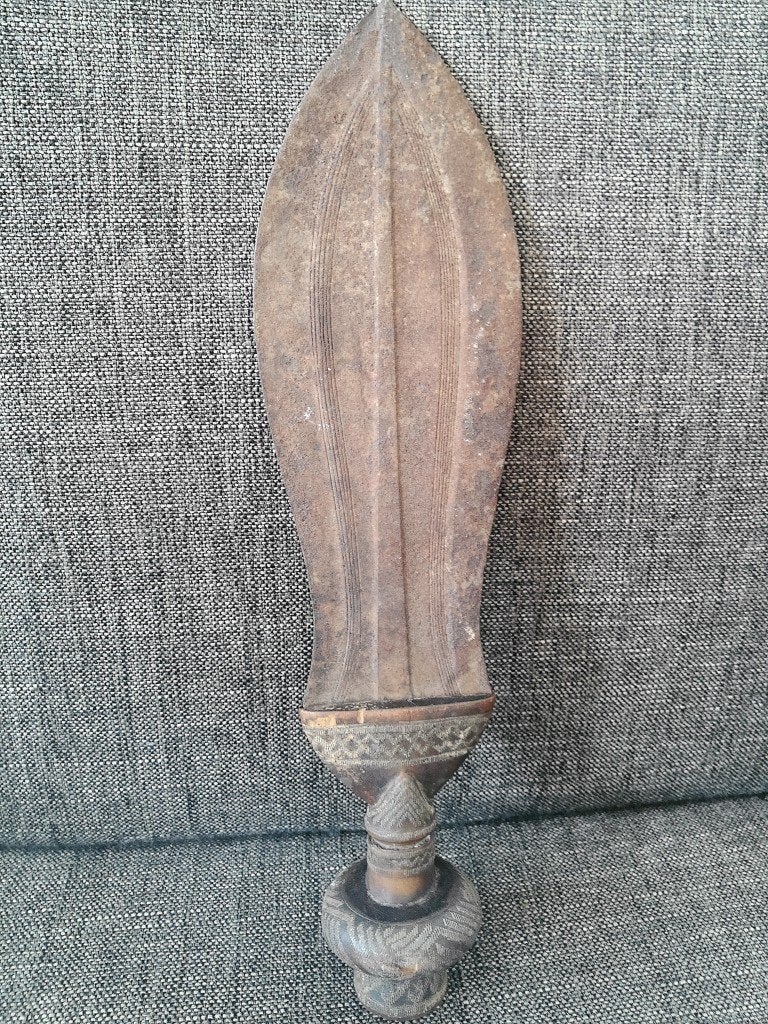 Couteau africain Kuba Ikula ikul Sabre de la paix 35cm Congo, Enlèvement ou Envoi