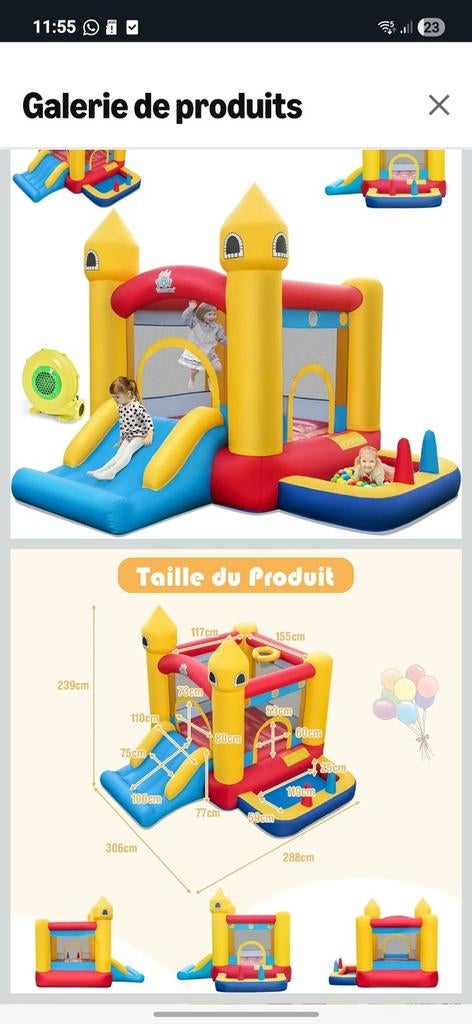Souffleur de château gonflable, Enlèvement