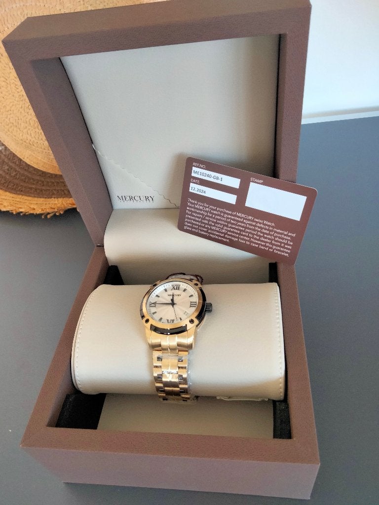 MERCURY Montre SWISS ME10240 OR/NOIR NEUVE, Autres marques, Or, Enlèvement, Or