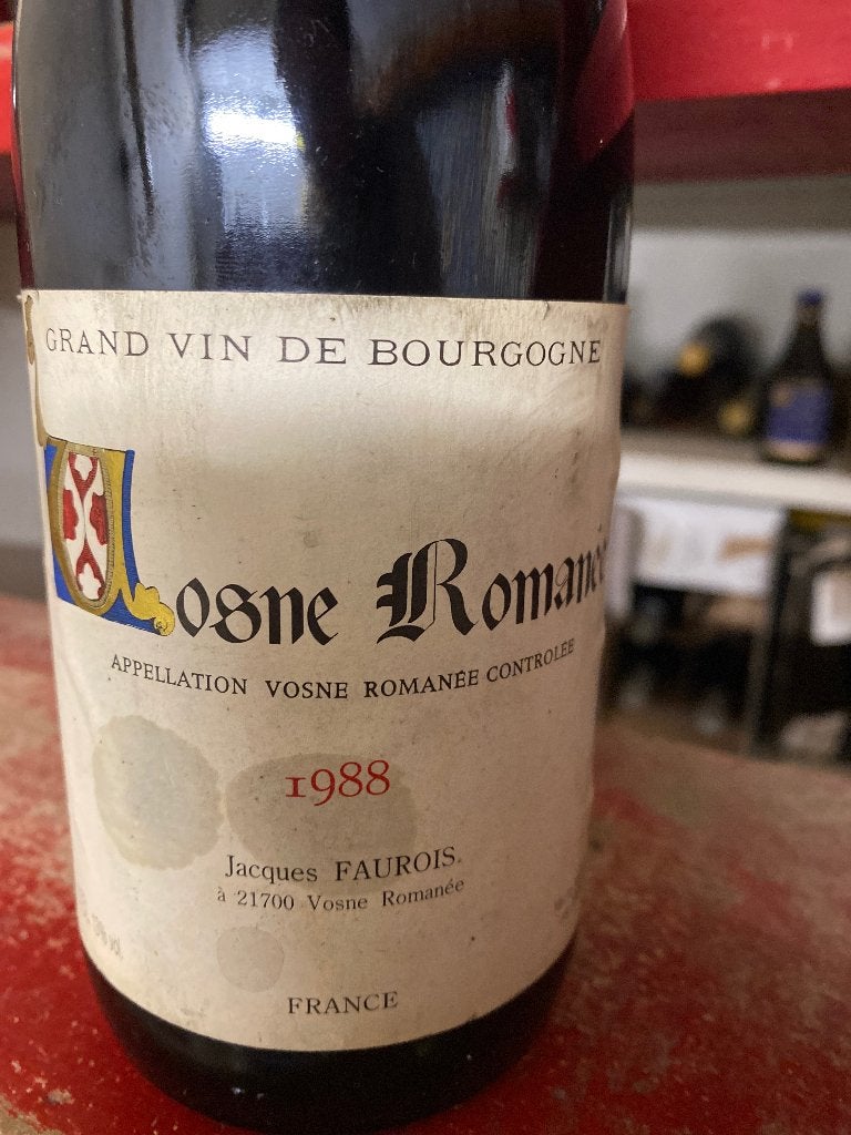 Grand vin de bourgogne 1988 vosne romanée, Collections, Vins, Neuf, Enlèvement, Vin rouge, France