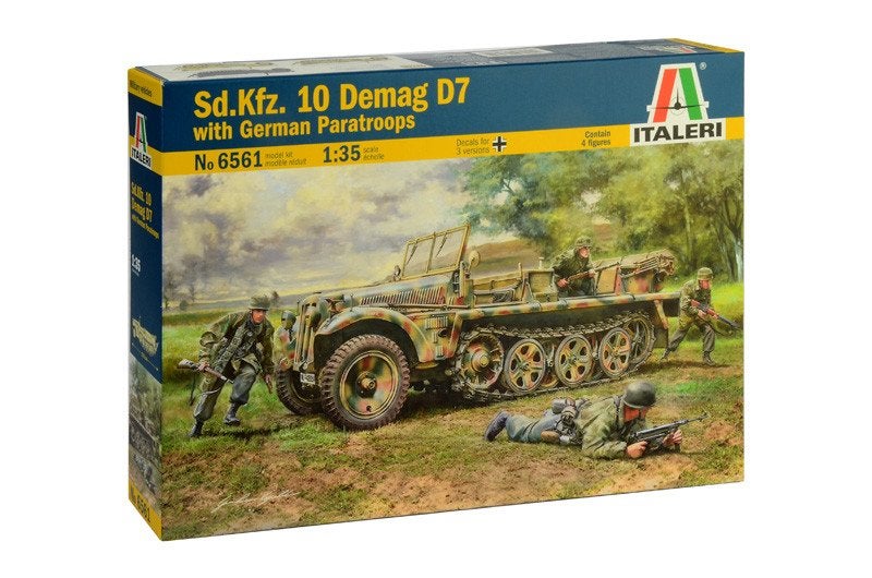 ITALERI 6561 SD.KFZ.10 DEMAG D7 W/GERMAN PARATROOPERS 1/35, Neuf, Tank, 1:32 à 1:50, Italeri