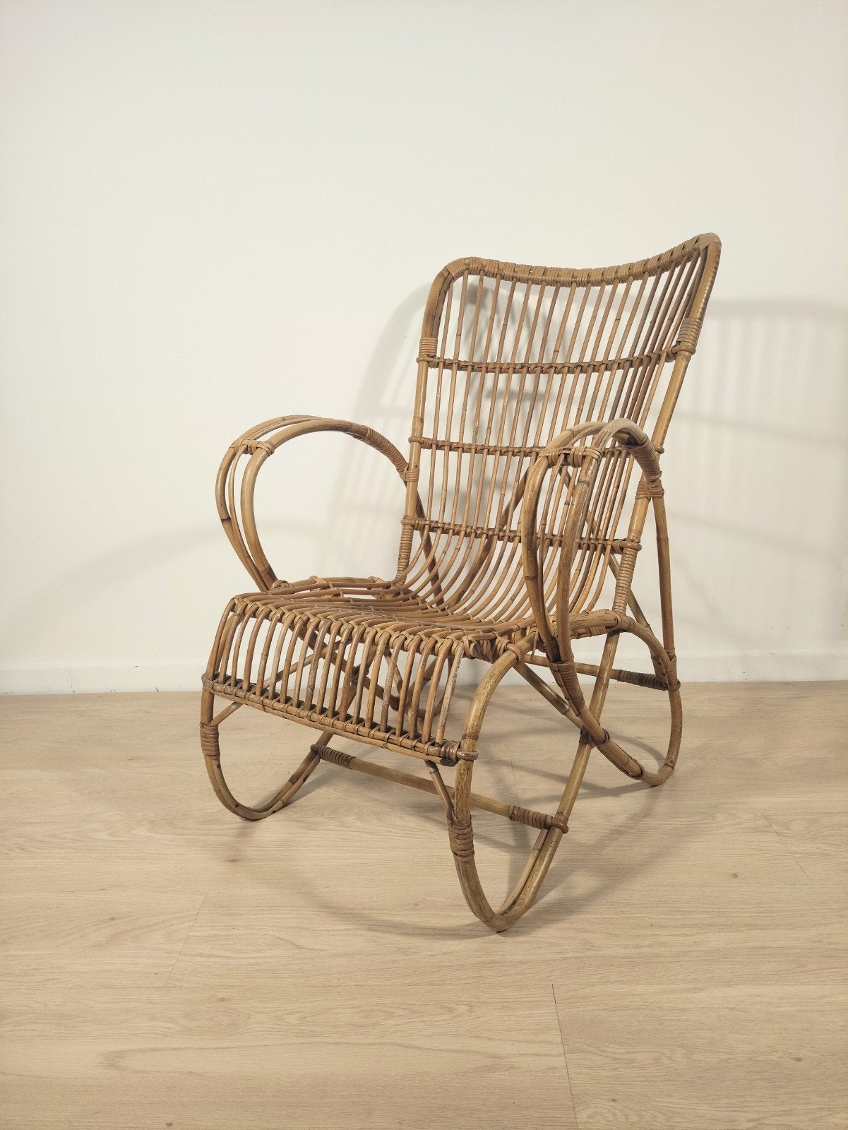 Vintage rotan lounge stoel jaren '60, Ophalen