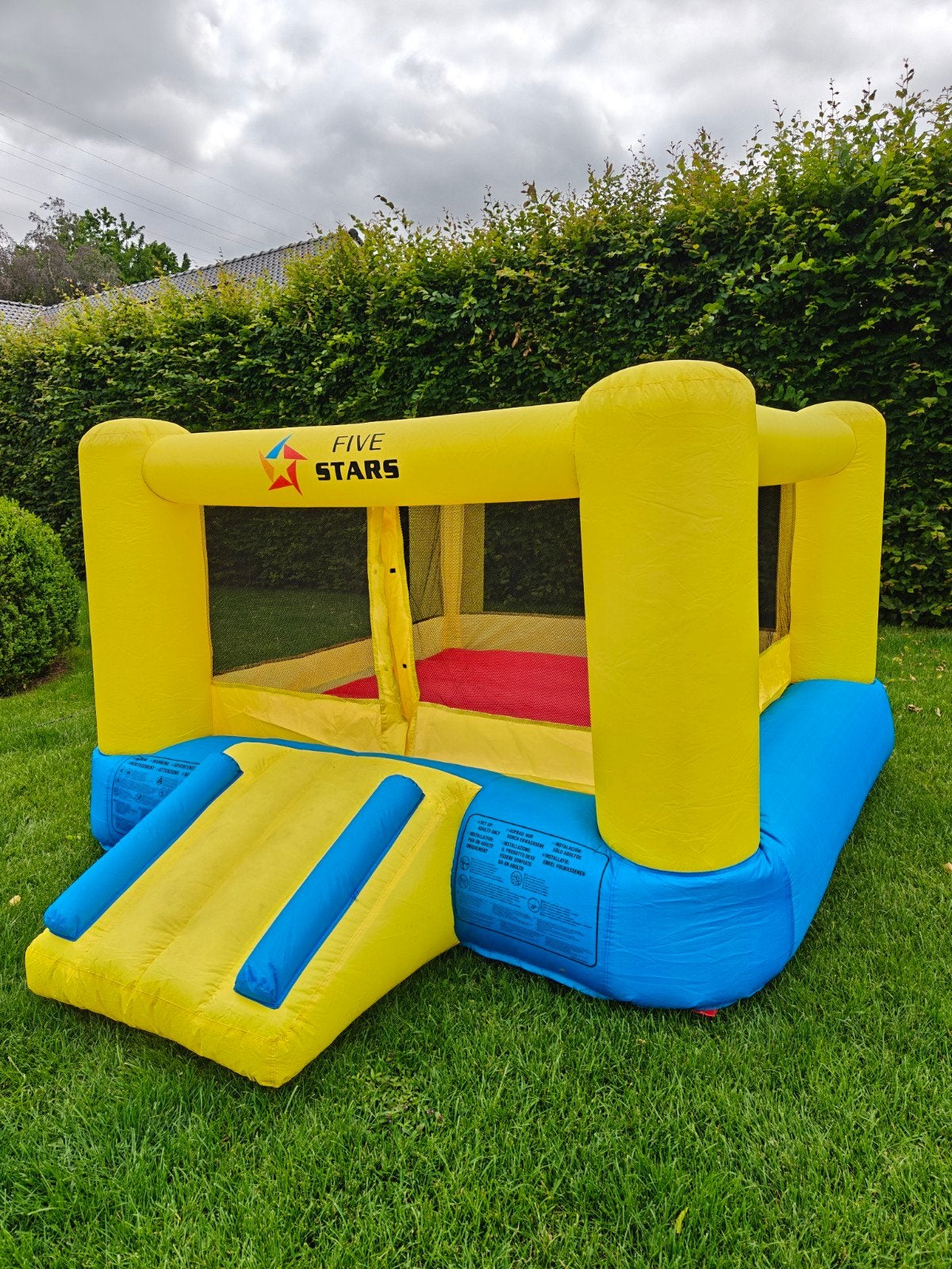 Château gonflable cinq étoiles pour école maternelle 310x244, Enlèvement, Comme neuf