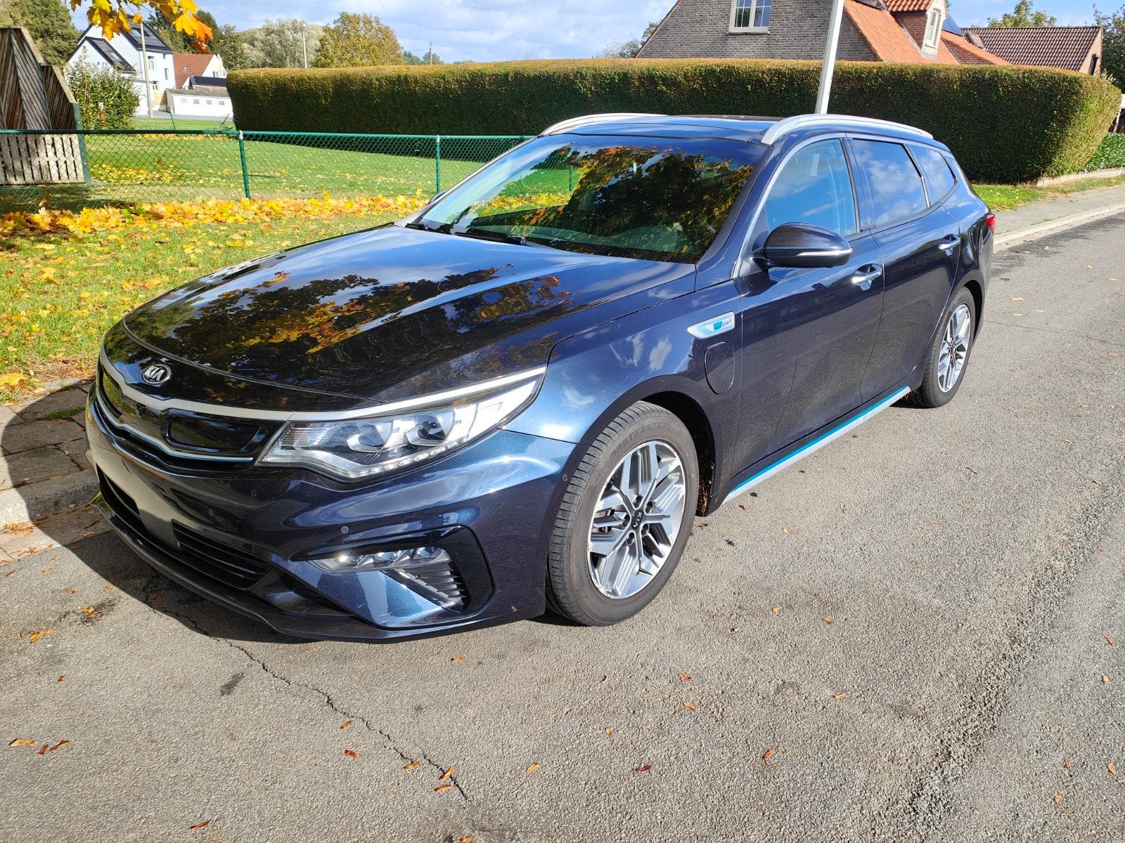 Kia Optima break phev Sense, Auto's, Dealer onderhouden, 113 kW, 4 cilinders, Blauw