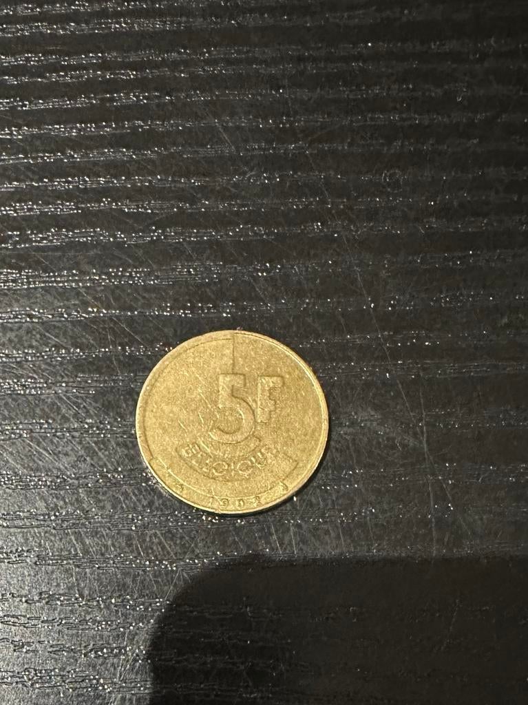 Belgische 5 Franc muntje, Postzegels en Munten, Munten | België, Ophalen, Brons, Losse munt