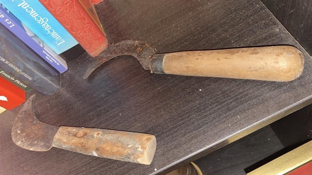 Lot de 2 anciens outils 25 cm, Antiquités & Art, Enlèvement ou Envoi
